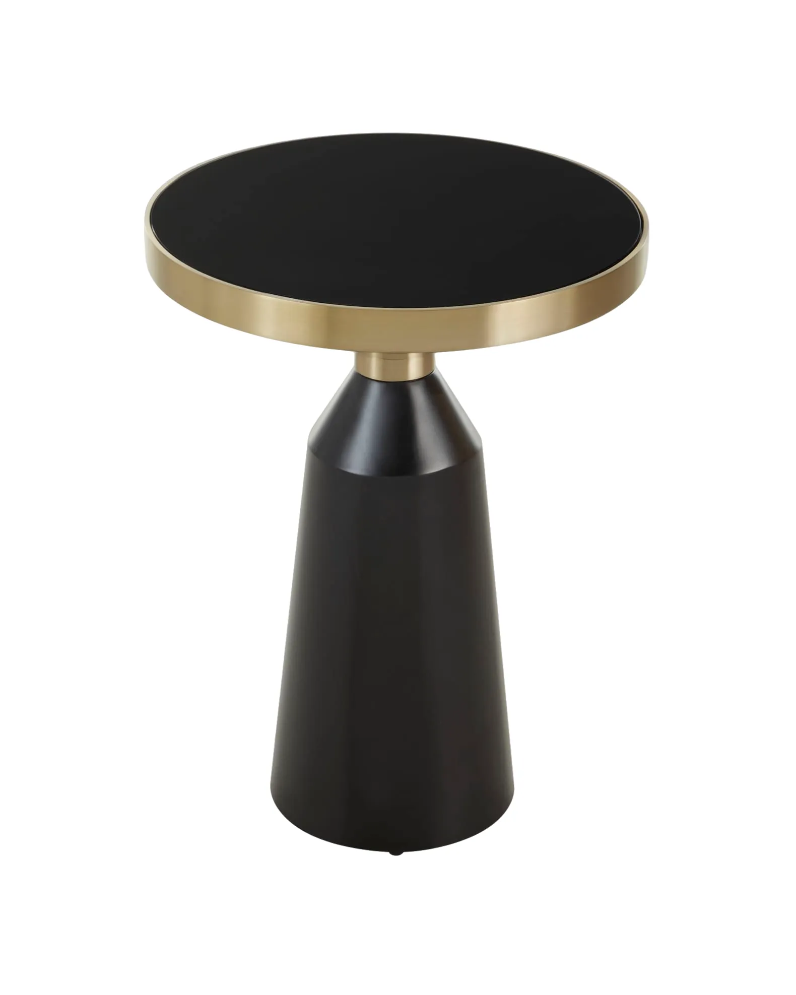 Черный приставной столик Ровена Louvre Home FST090924RJ