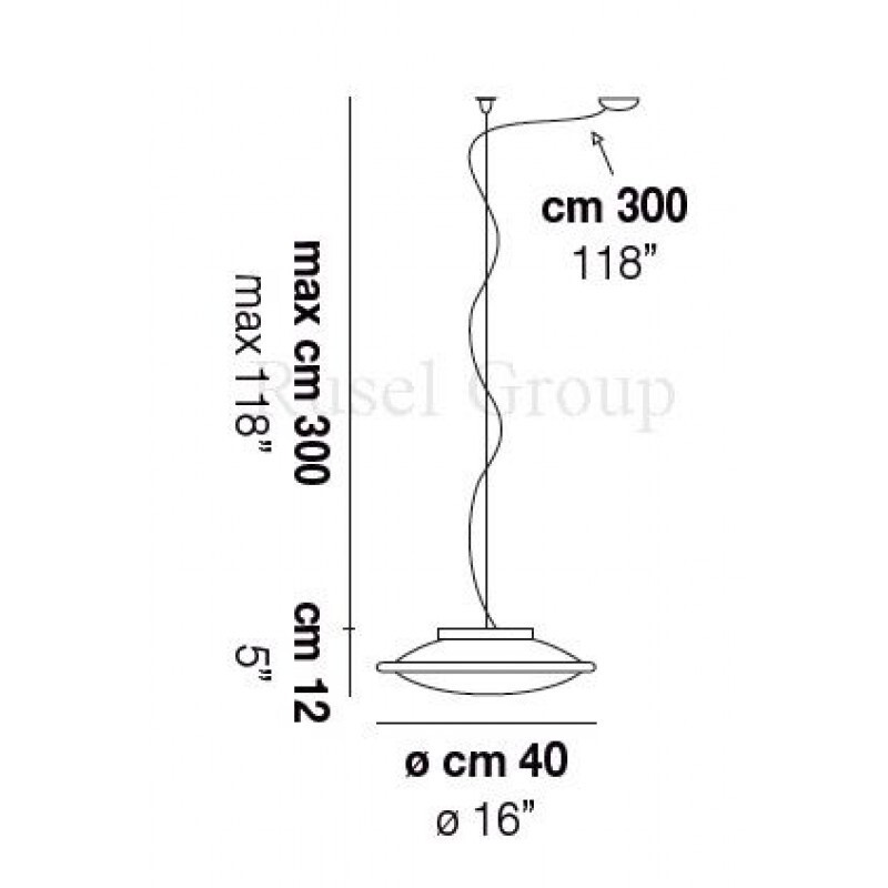 Подвесной светильник Vistosi STYLE SP 40 D1