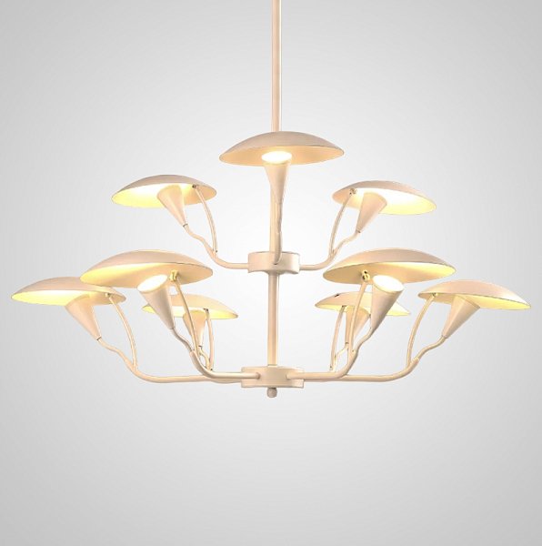 Люстра на штанге SHELT D100 White by ImperiumLoft