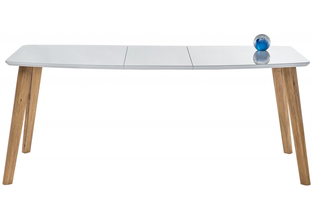 Стол стеклянный Woodville Серсея дуб монтана / белый 462079