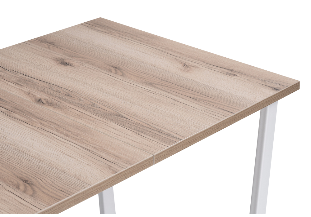 Стол деревянный Woodville Лота Лофт 120 25 мм дуб делано светлый / матовый белый 489665