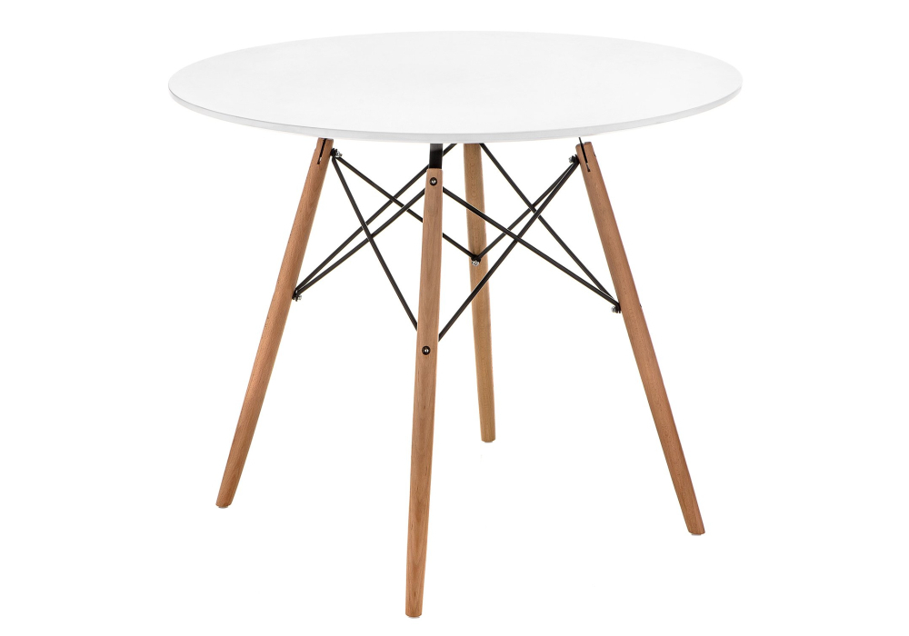 Стол деревянный Woodville Table 90 white / wood 15364