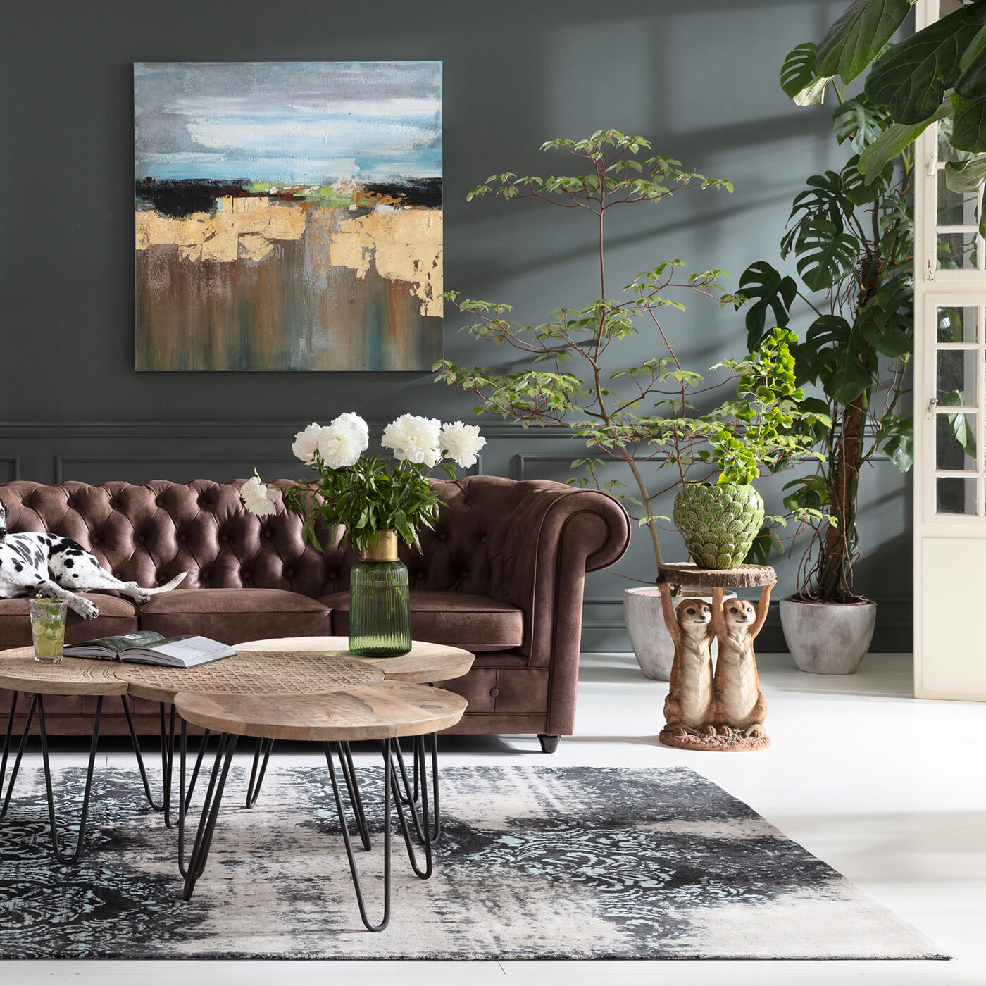 Столик приставной KARE Meerkat Sisters 79748