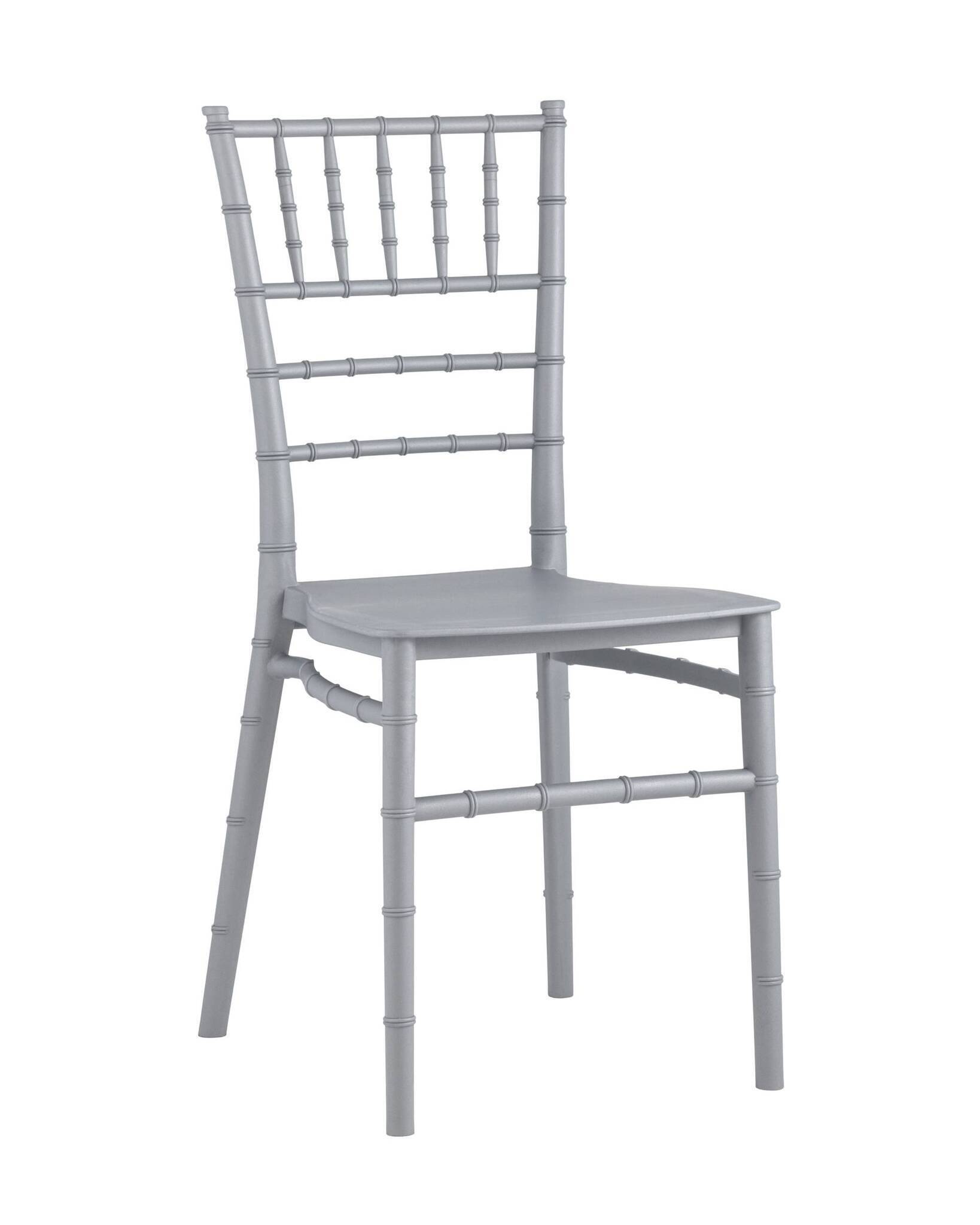 Стул Chiavari (Кьявари) пластик серебряный Stool Group