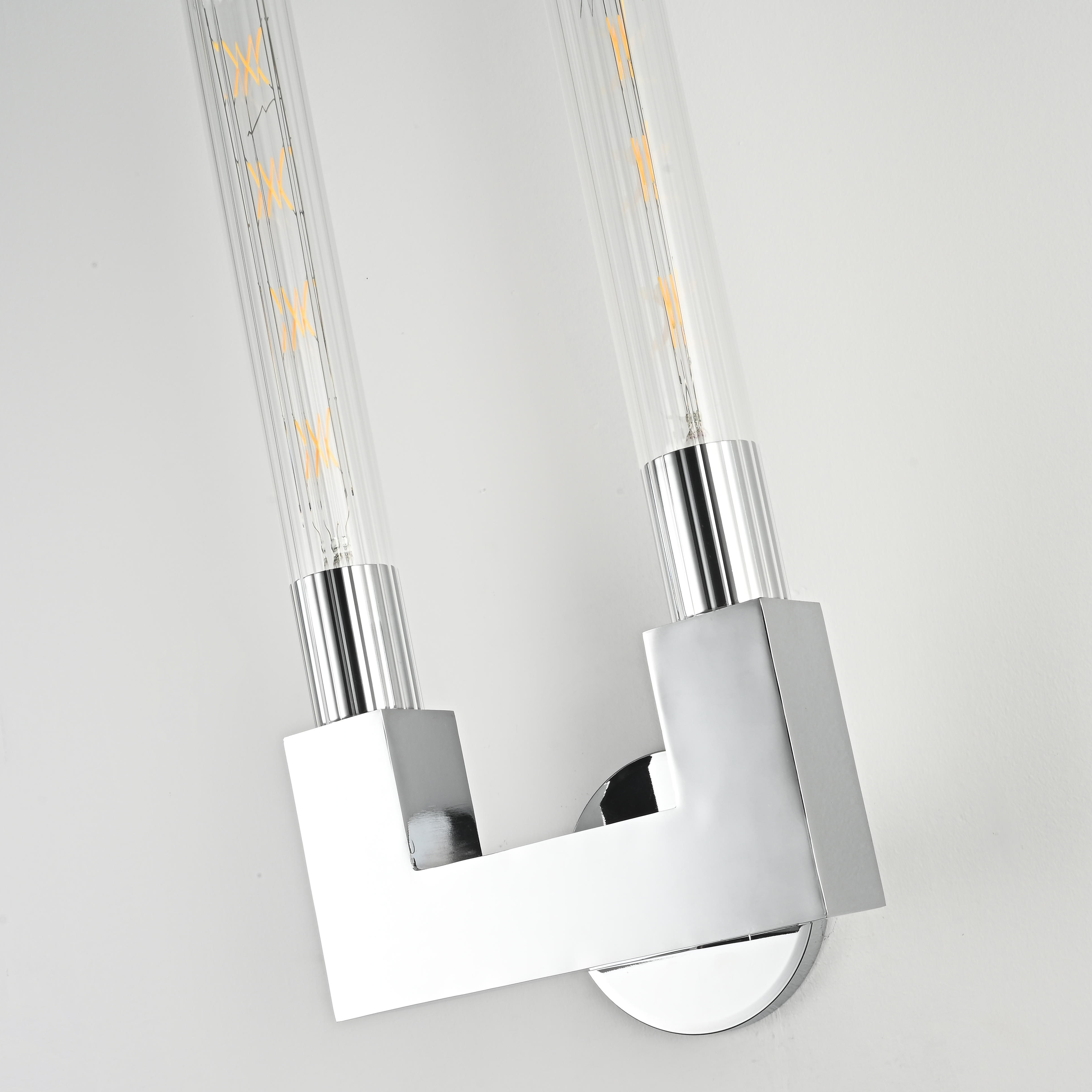 Бра Rh Cannelle Wall Lamp Double Sconces Chrome By Imperiumloft