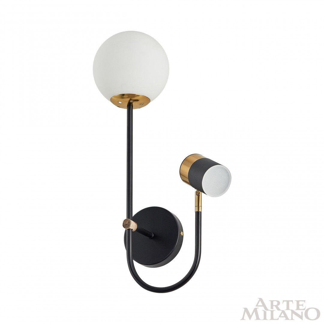 Бра 274802/1+1B BK/GD Arte Milano