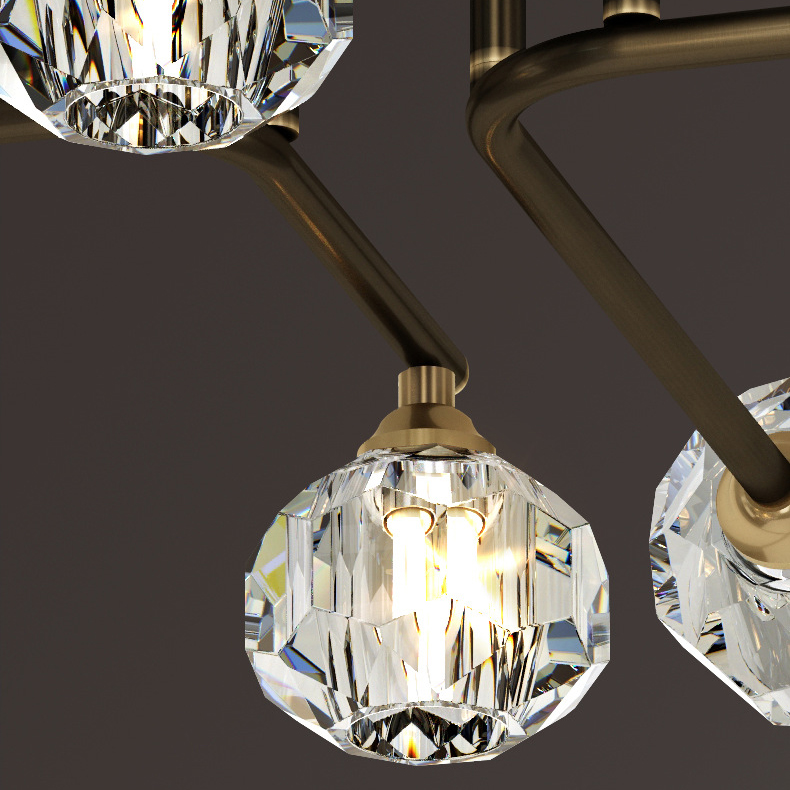 Потолочная люстра RH CH L8 Brass by ImperiumLoft