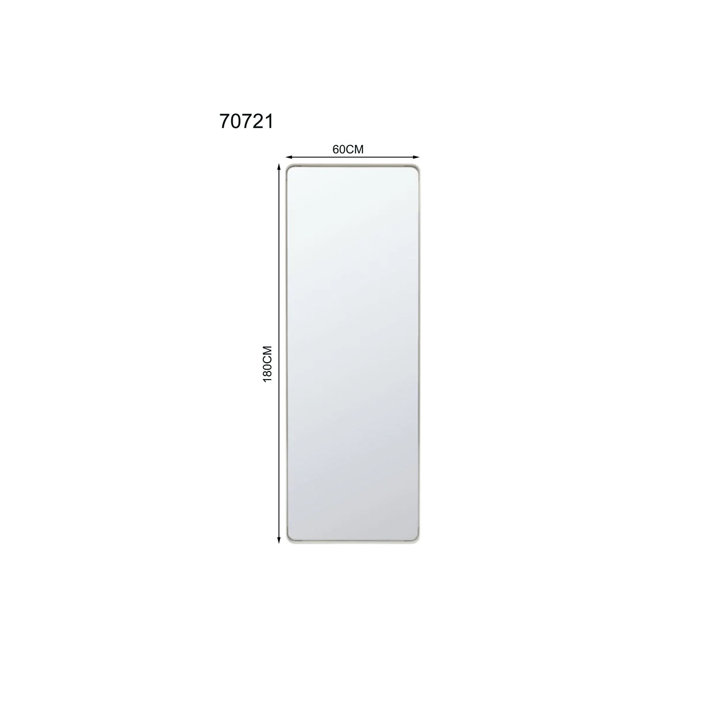 Зеркало настенное Simply Brass 60x180cm KARE 70721