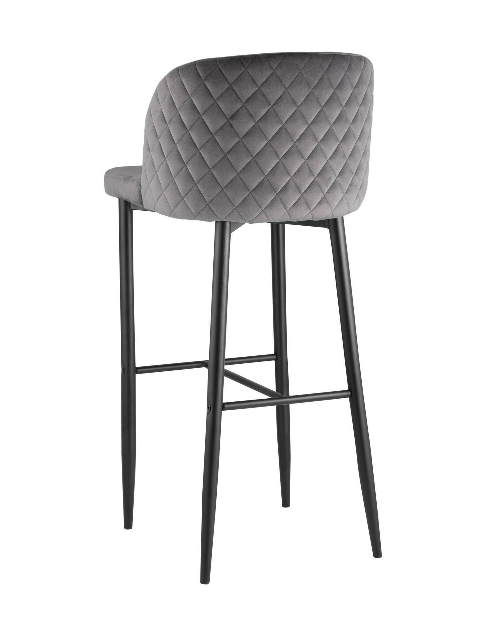 Стул барный Оскар велюр серый Stool Group