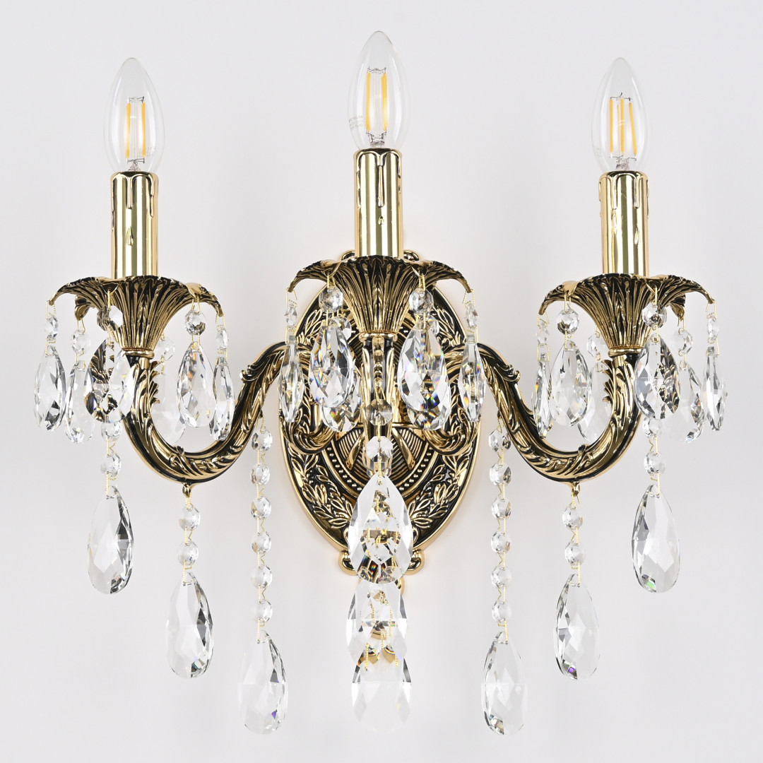 Бра с хрустальными подвесками AL7901B10/3/175 B GB Bohemia Ivele Crystal