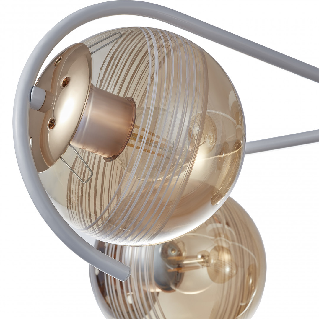 Люстра с плафонами 326208/5+1 WH+FG Arte Milano