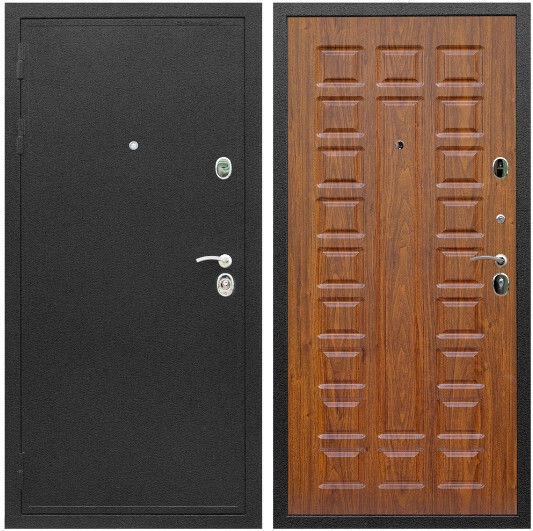 Дверь входная Graf Престиж Черный шелк / МДФ 16 мм ФЛ-183 Мореная береза