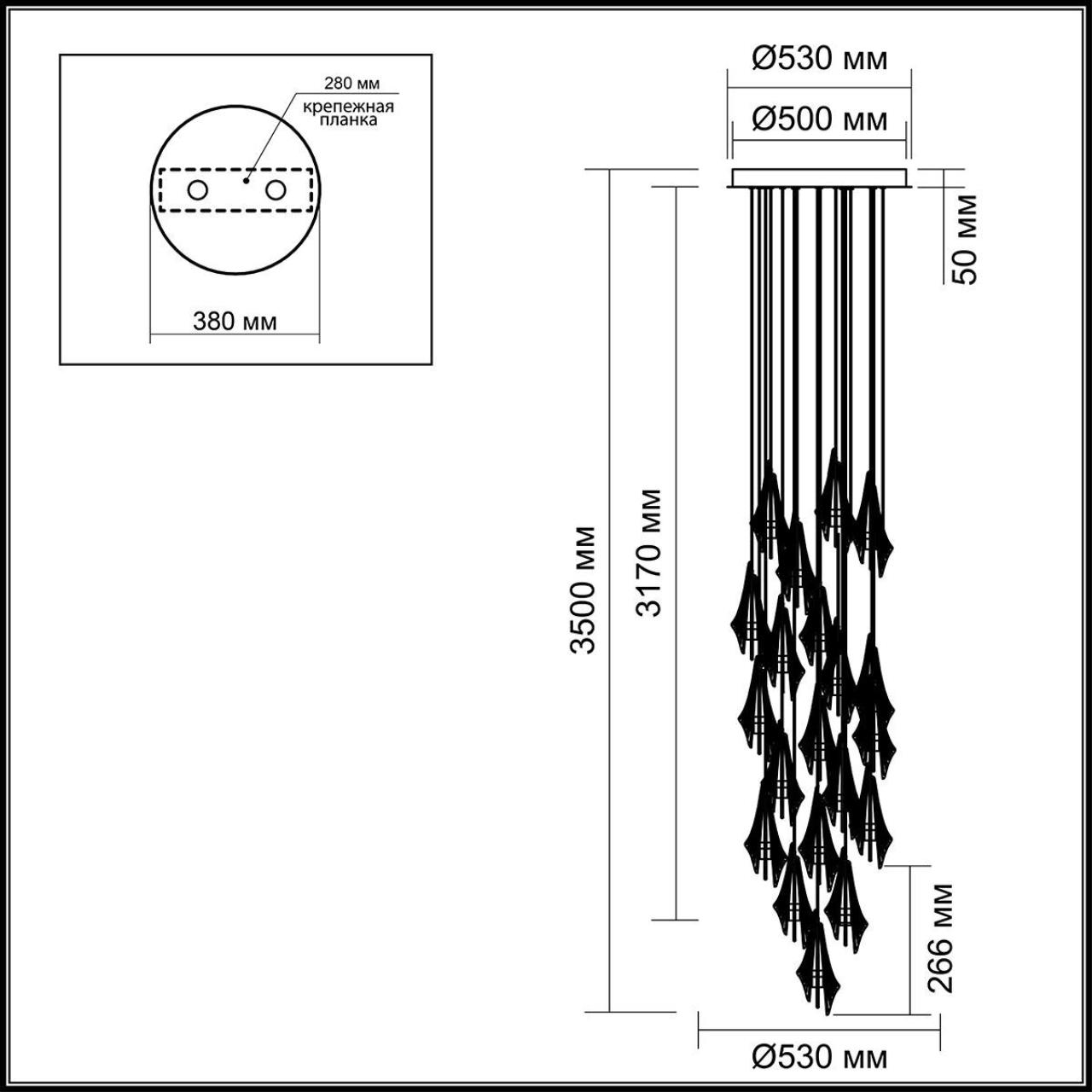 Люстра каскадная Odeon Light 5442/137L