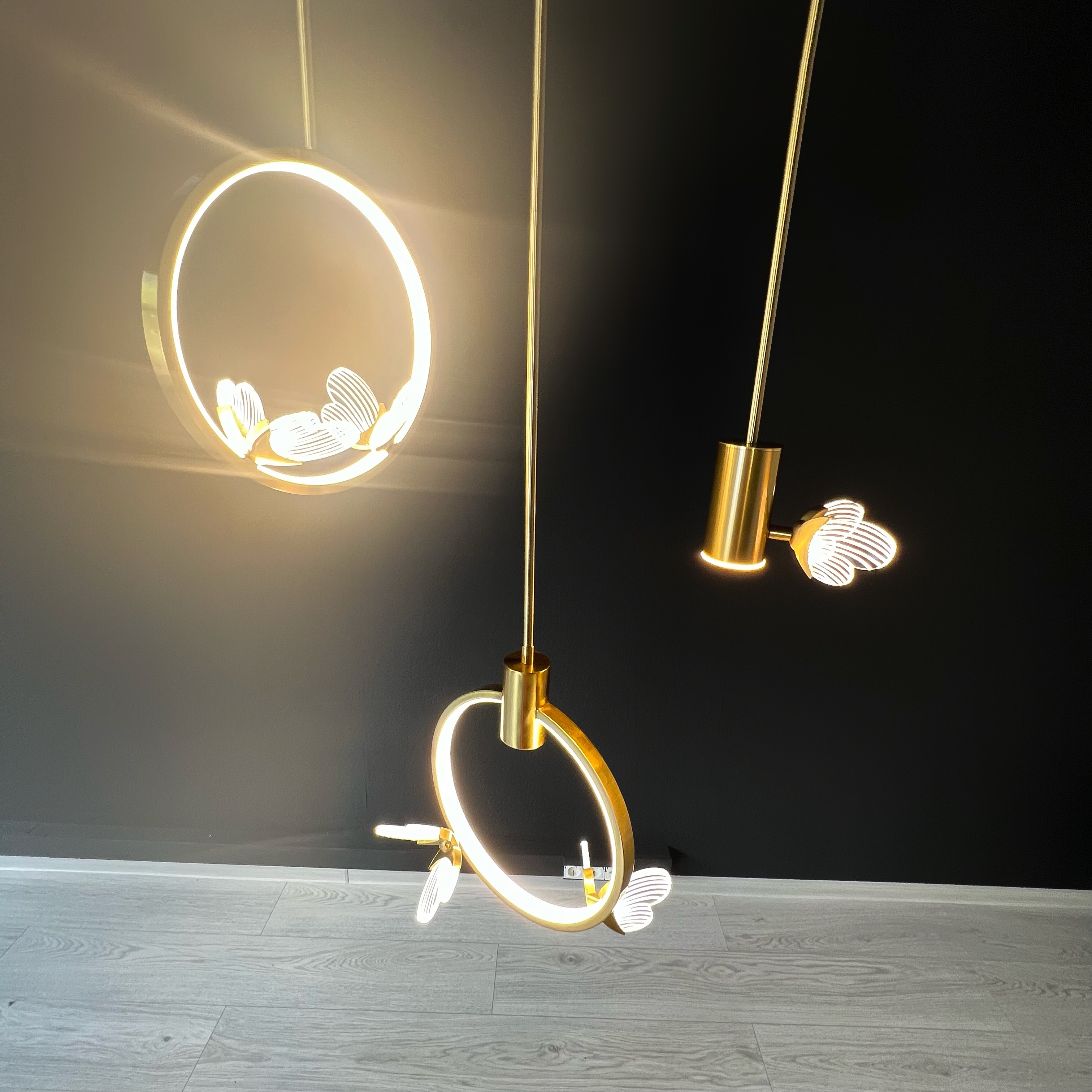 Подвесной светильник BABETTA RING 1 L320 brass 4000К by ImperiumLoft