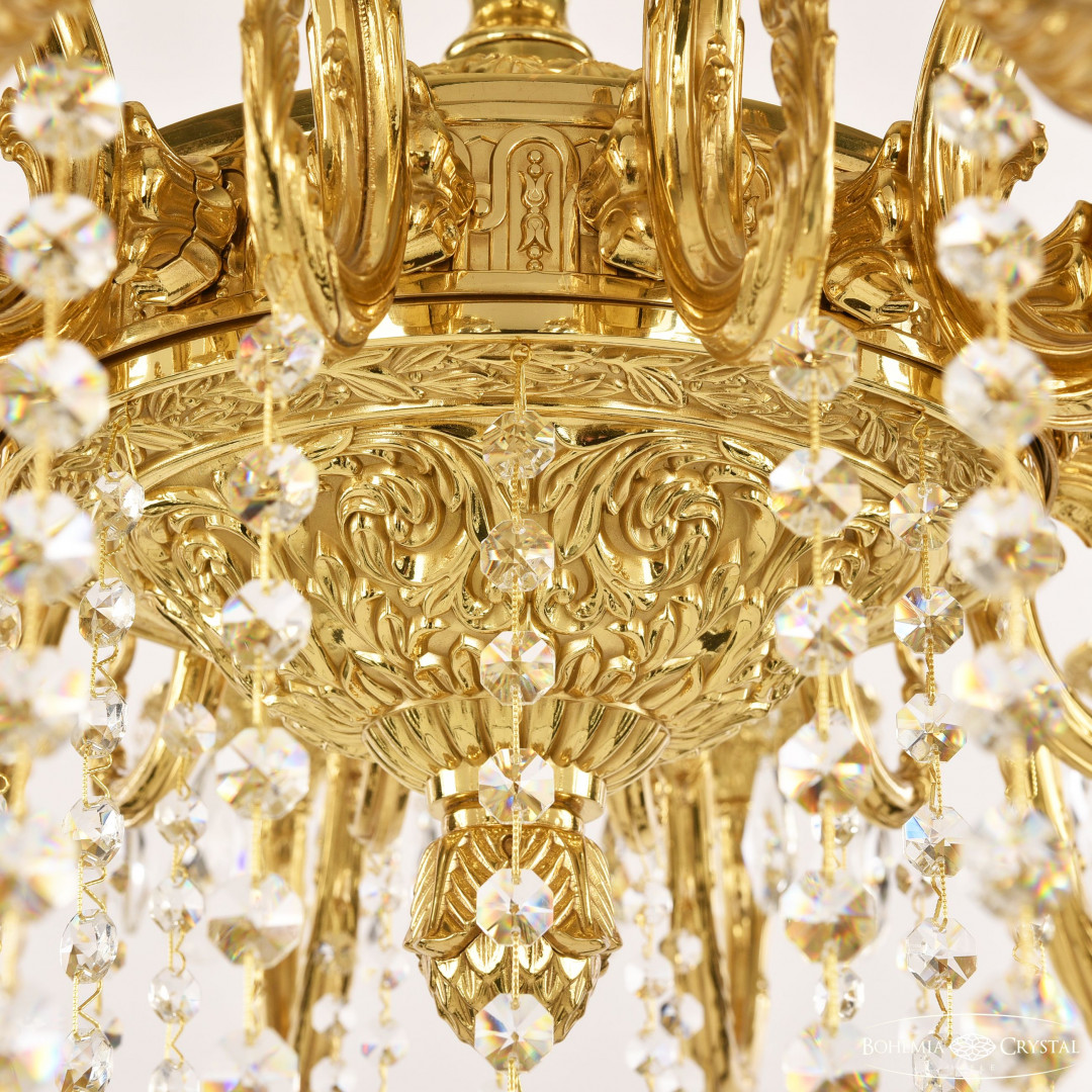 Люстра бронзовая с хрусталём 71101/16/360 B G