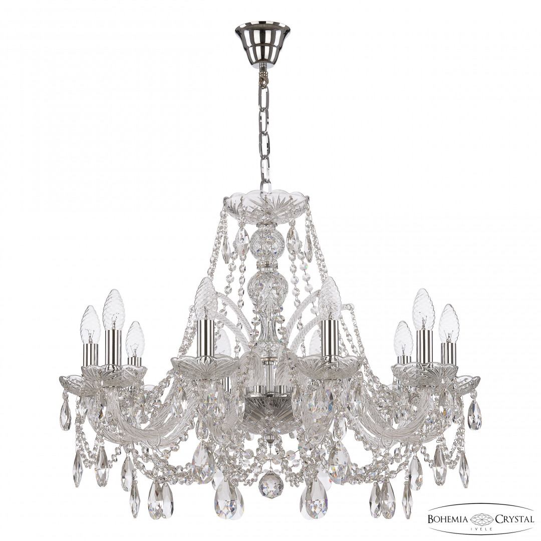 Люстра хрустальная 105/10/240 Ni Bohemia Ivele Crystal