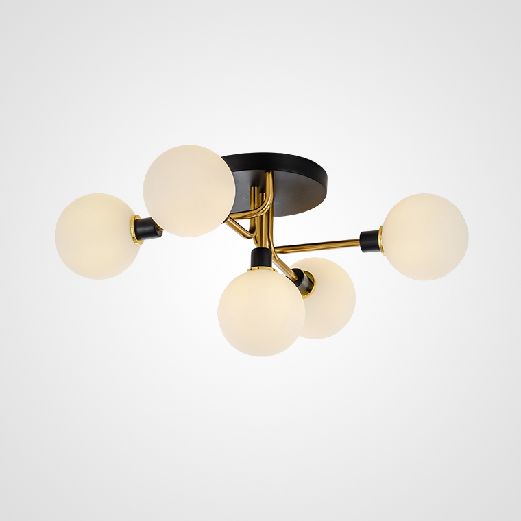 Подвесная люстра NEXO 5 Белый, Золото by ImperiumLoft