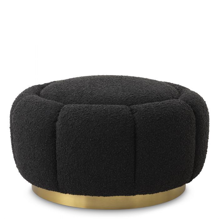 Оттоманка Eichholtz Ottoman Inger bouclé black 115778