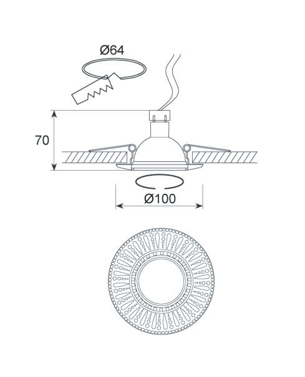 Встраиваемый светильник Donolux N1582-Antique bronze