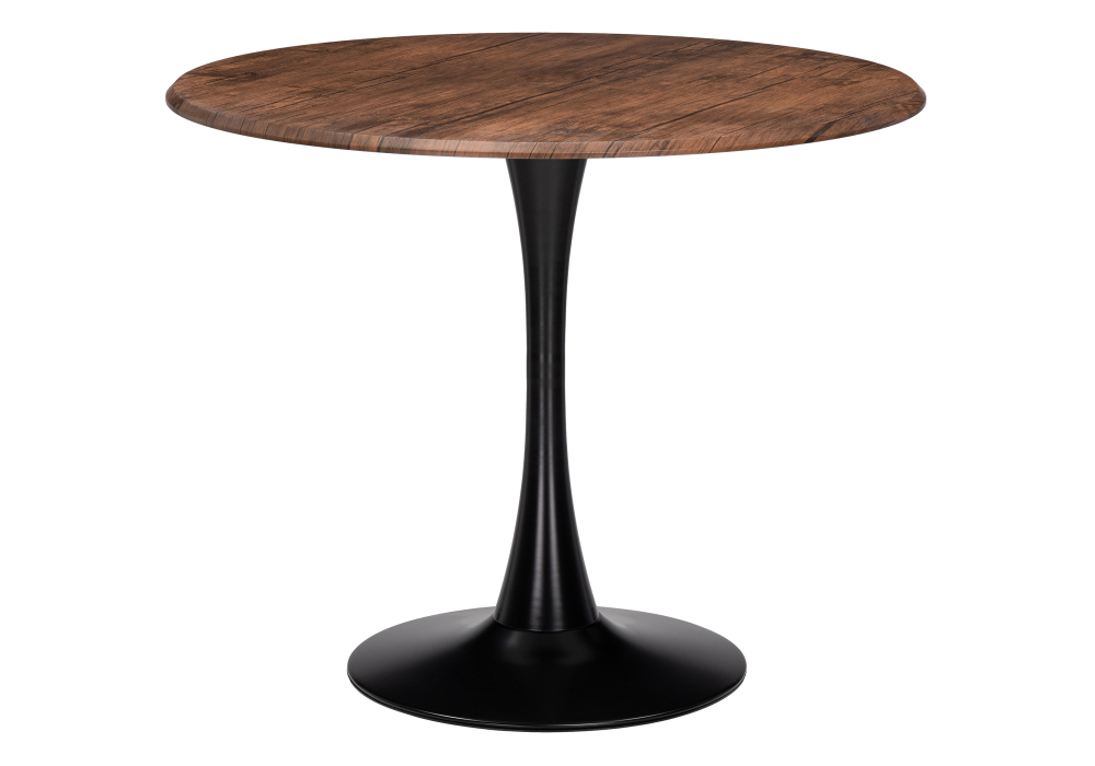 Стол деревянный Woodville Тулип 90х73 орех кантри / черный 530837