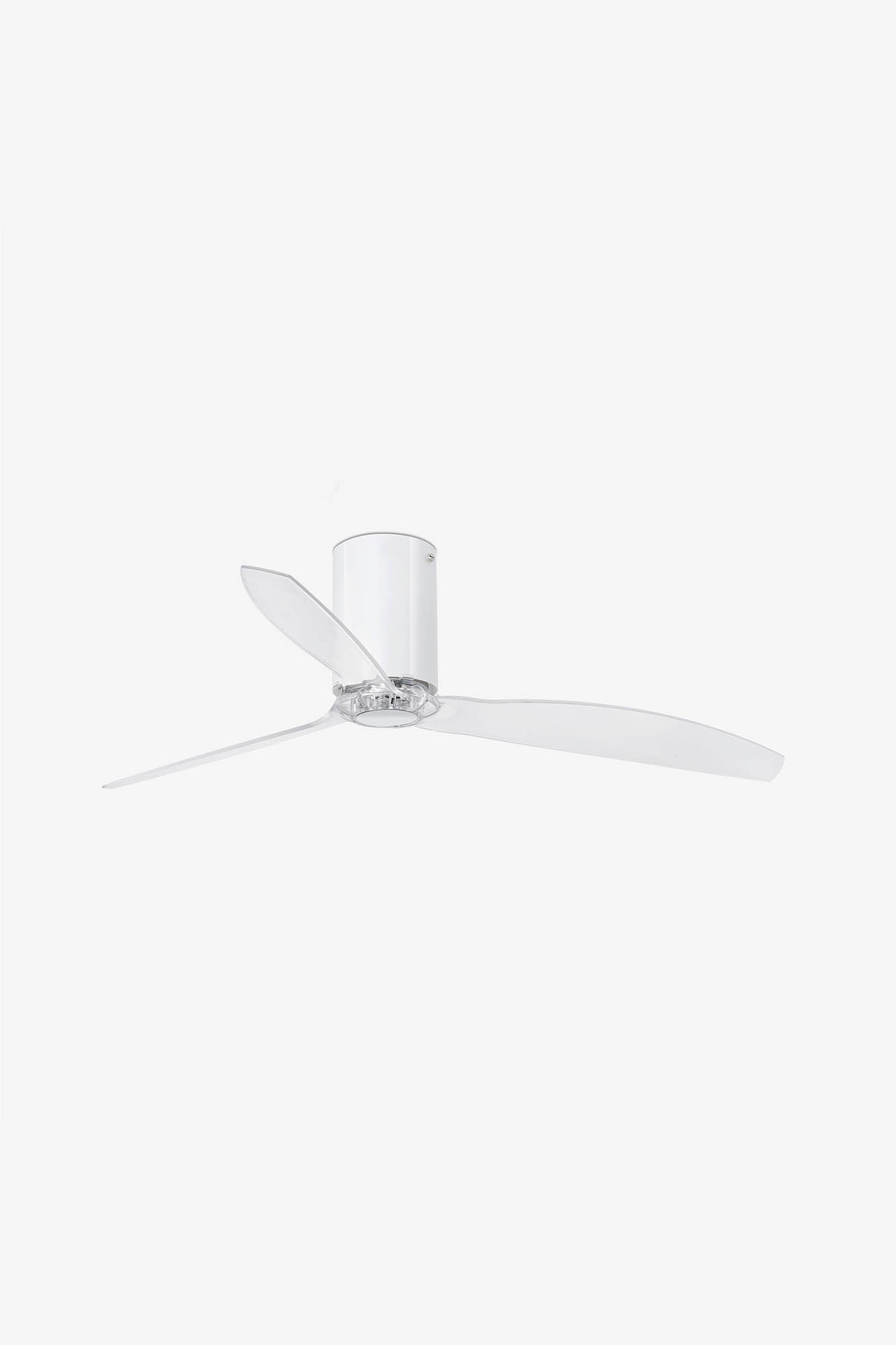 Ярко-белый / прозрачный потолочный вентилятор Mini Tube Fan Faro