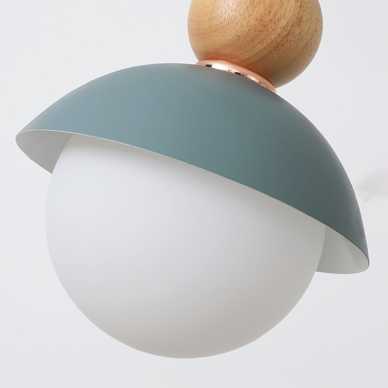 Подвесной светильник POMPON WOOD Голубой by ImperiumLoft