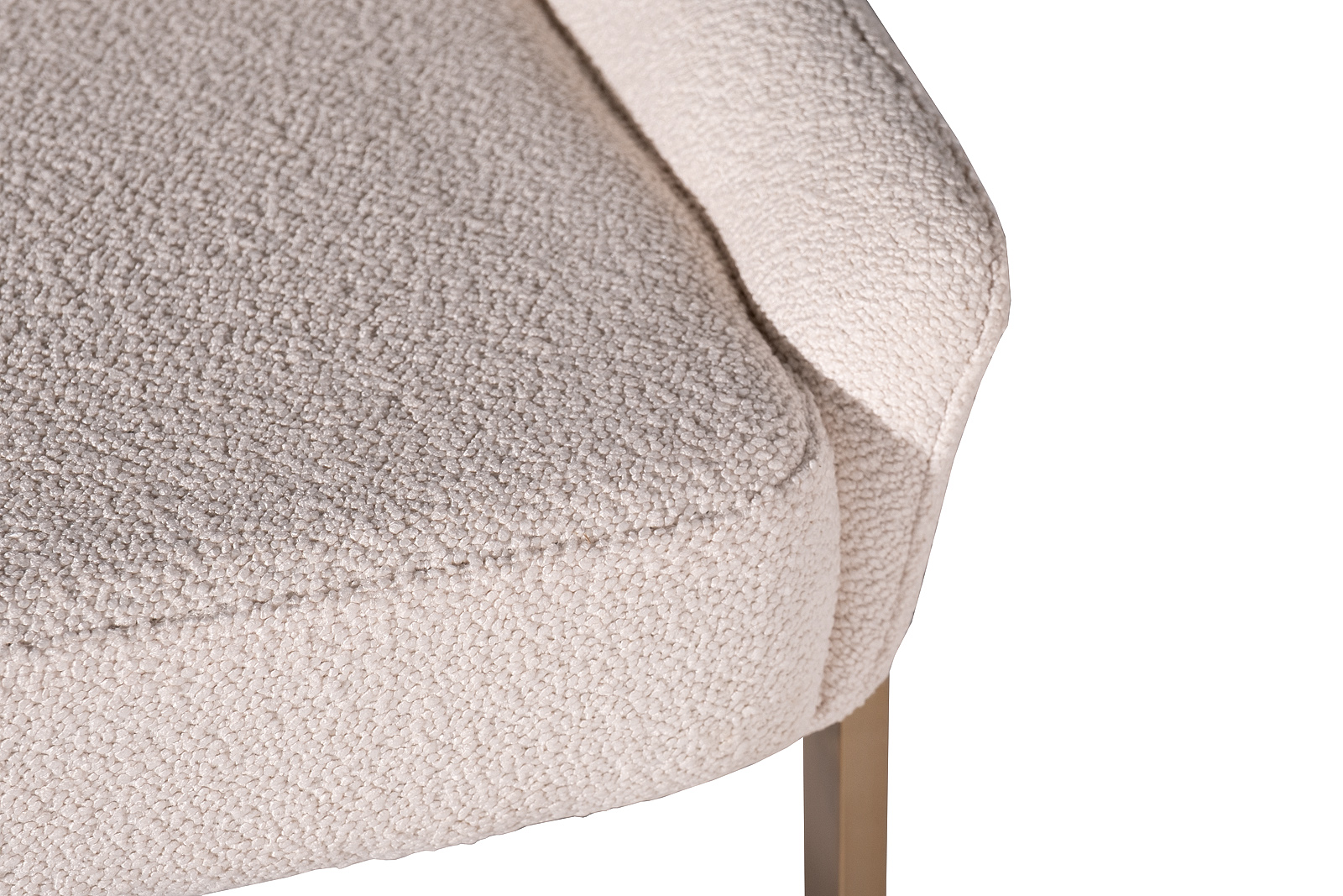 Стул обеденный букле белый+бронза 57*65*91 Garda Decor 163YH-06275