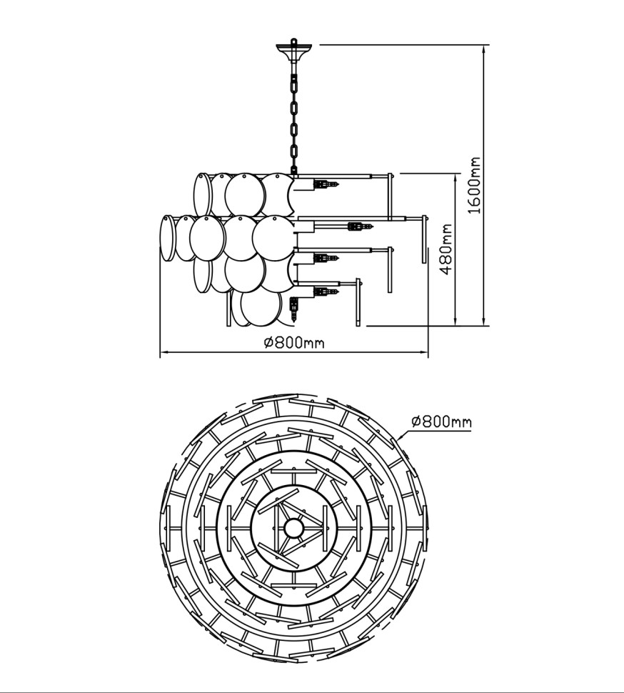 Люстра подвесная Fluorite FL1018-20PA