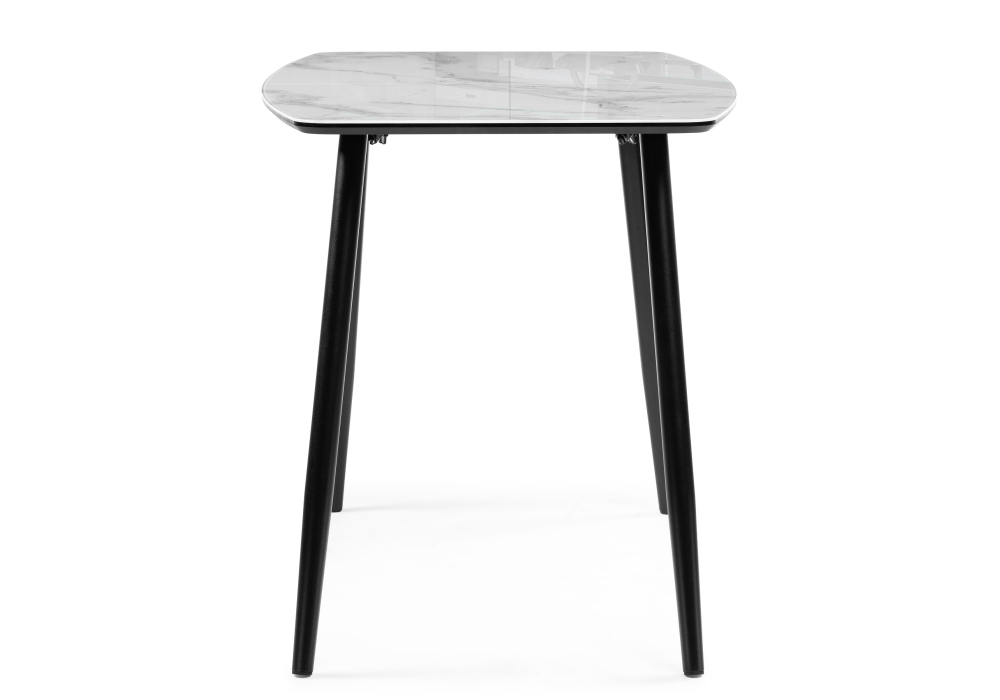 Стол Woodville Эмма вставка стекло / черный / черная шагрень 462139