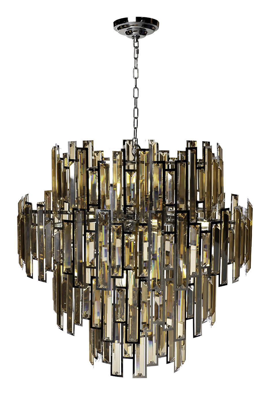 Люстра подвесная со стеклом Garda Decor 92EL-YG02117-9P