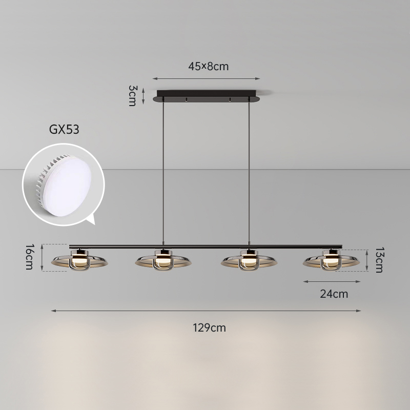 Реечный светильник RUBEN LONG L4 grey by ImperiumLoft