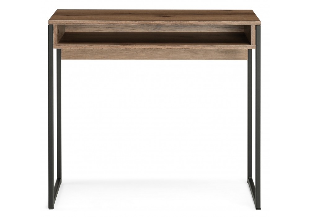 Стол Woodville Лео Лофт черный матовый / дуб делано темный 489680