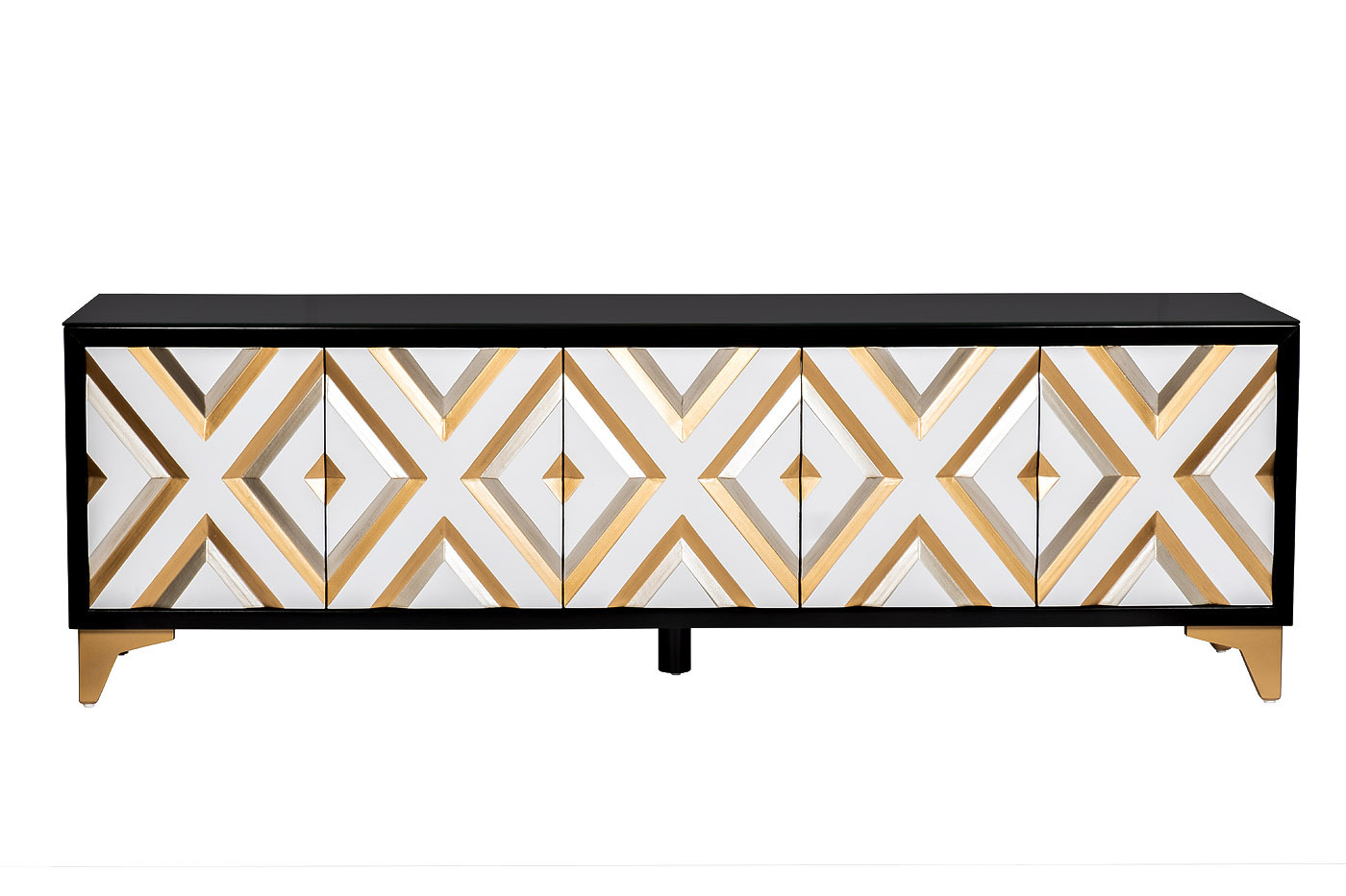 Тумба под телевизор с ромбовидным декором Garda Decor ART-2924-TV