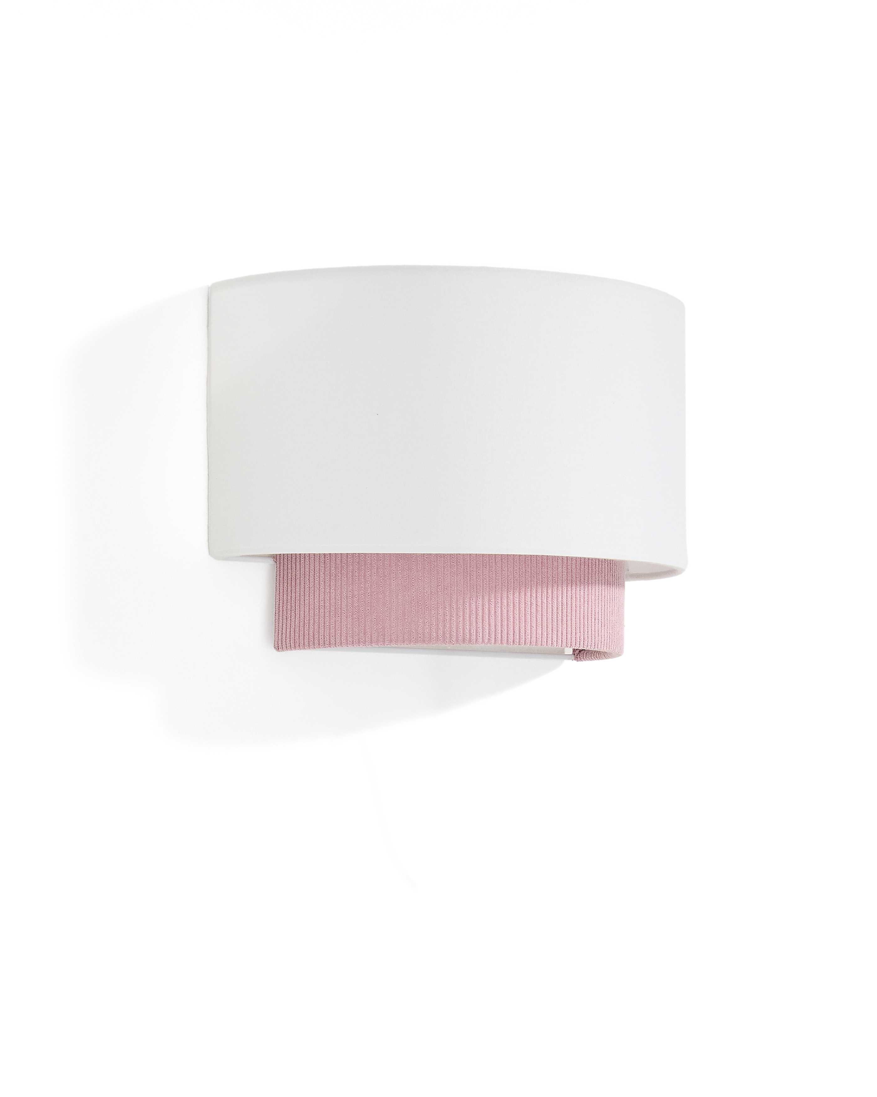 Настенный светильник Bianella из хлопка и розового вельвета, Ø 40 см La Forma (ex Julia Grup)
