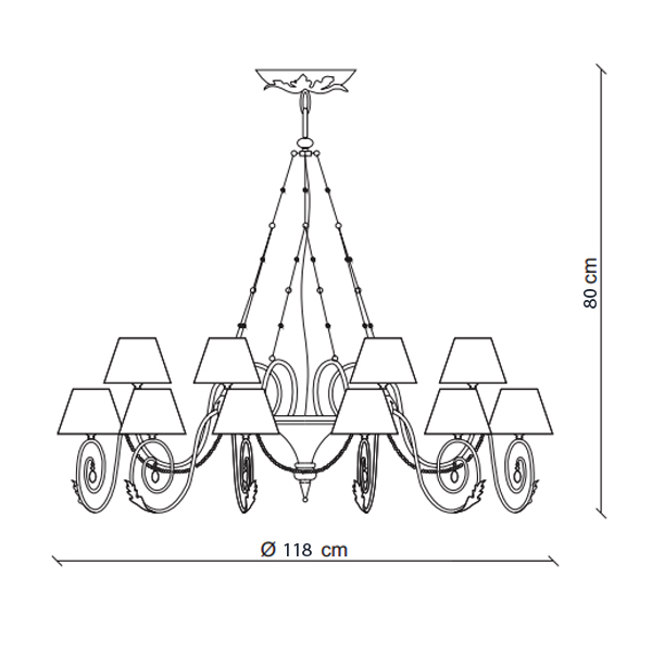 Люстра BAGA 1080 spc.