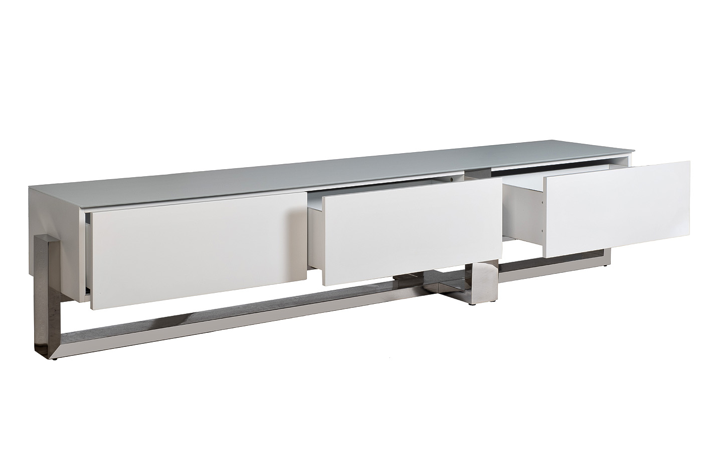 Тумба под телевизор со стеклянным фасадом Garda Decor 58DB-17071