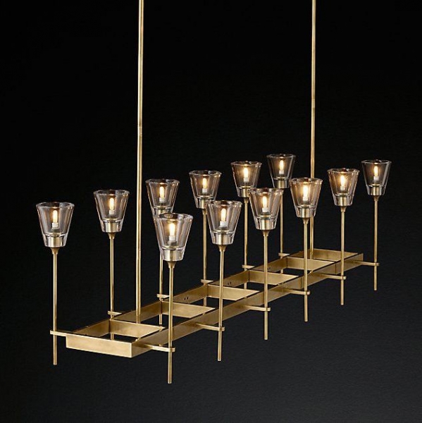 Люстра Rh Torche De Verre Linear Chandelier 12 By Imperiumloft