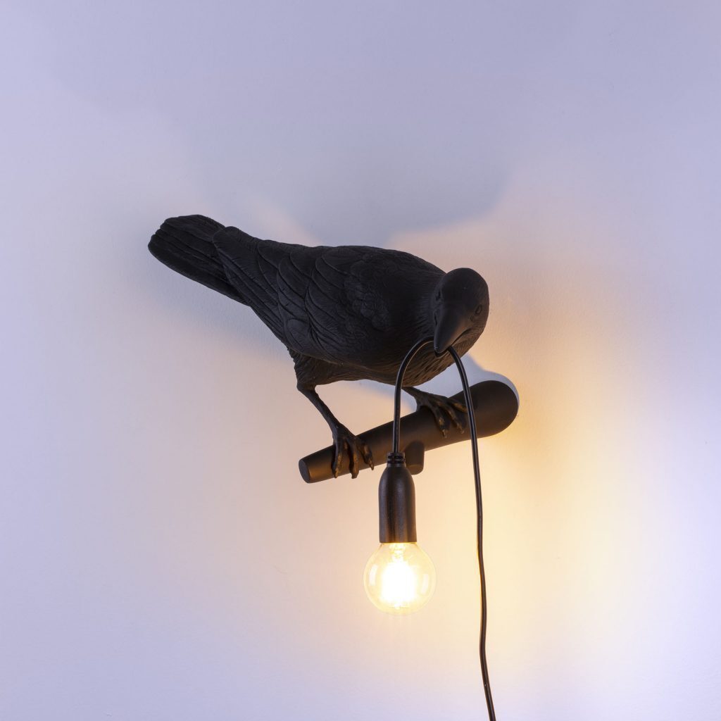 Настенный светильник Seletti Bird Lamp Black Looking Right 14738