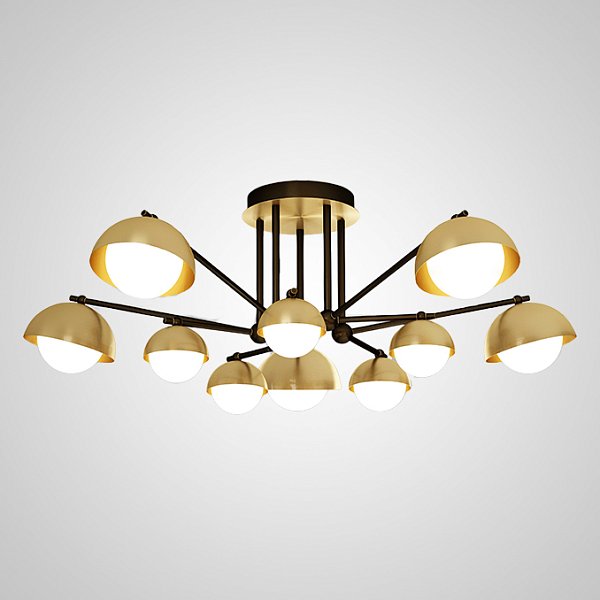 Потолочная люстра FABIANA L10 Brass Black by ImperiumLoft