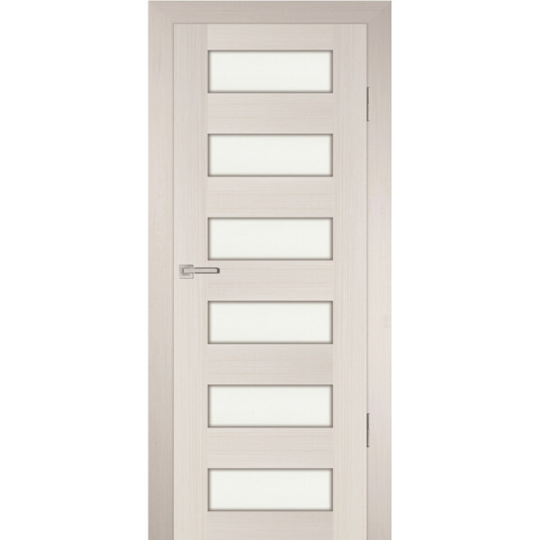 Межкомнатная дверь Graf PS-35 белый сатинат Перламутровый дуб (1900 х 550)