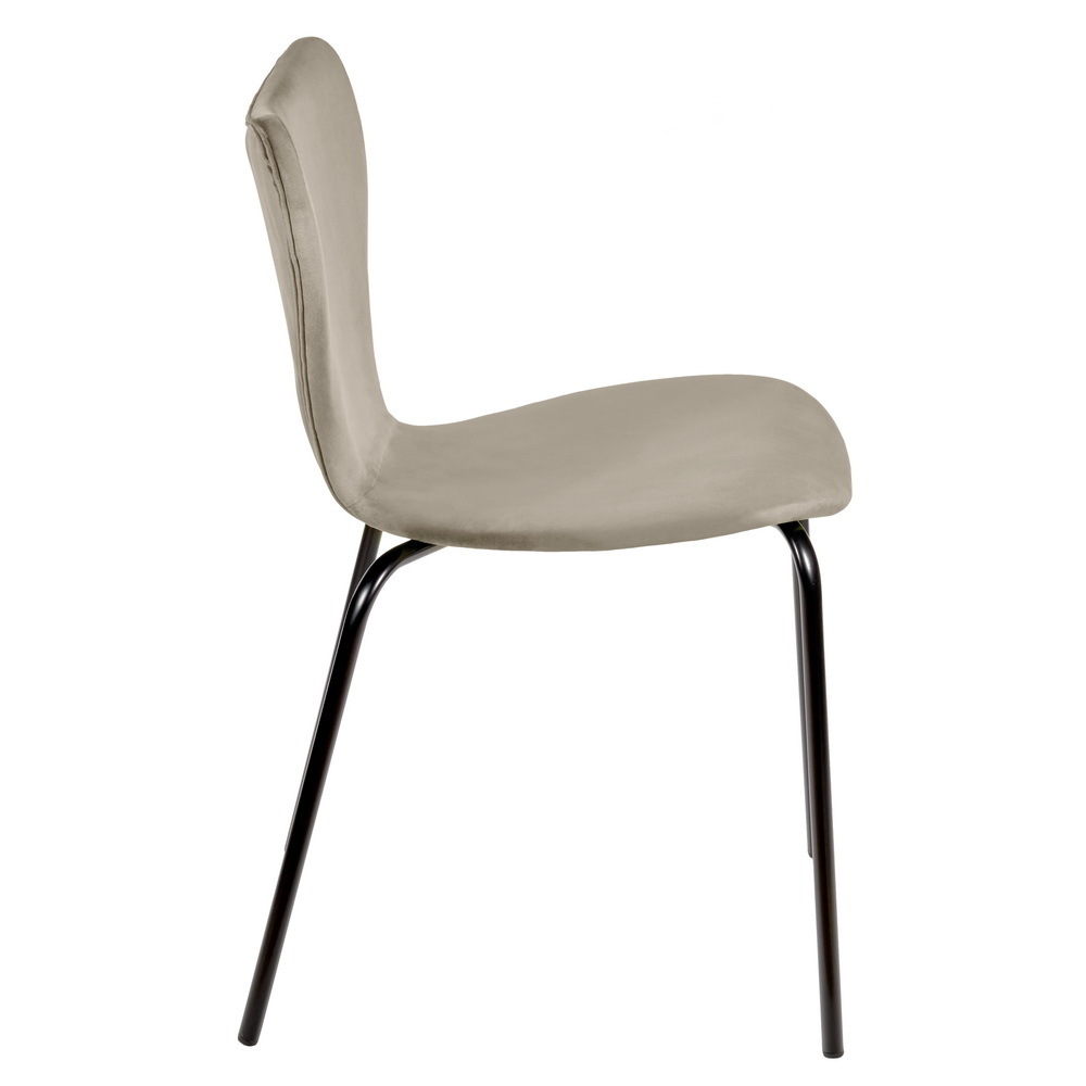 Стул Seven латте велюр с чёрными ножками Bradex Home RF 0253