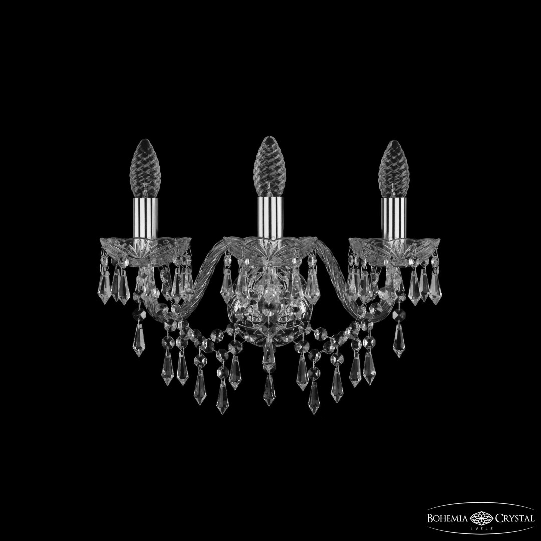 Бра хрустальные 1403B/3/160 Ni Bohemia Ivele Crystal