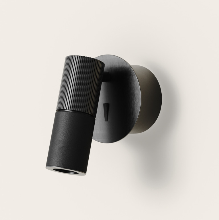 Бра Tura C черная кожа/черный металл Aromas del Campo