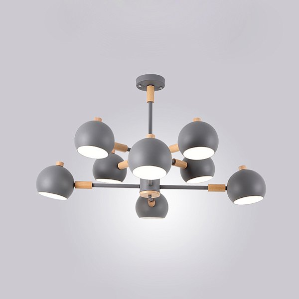 Люстра на штанге SVEN 8 lamps White by ImperiumLoft