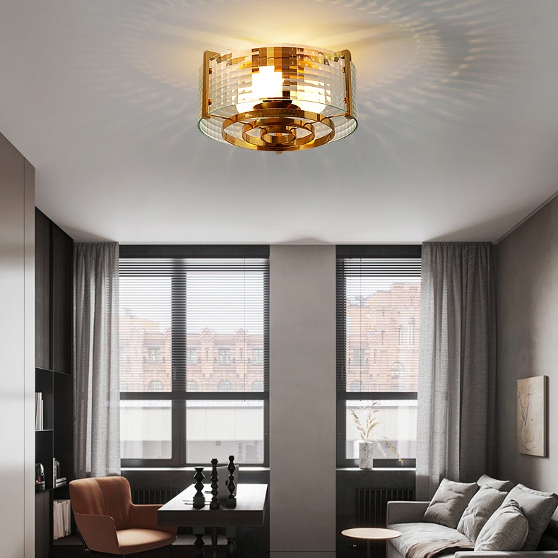 Потолочная люстра из рельефного стекла LUSSA D48 by ImperiumLoft