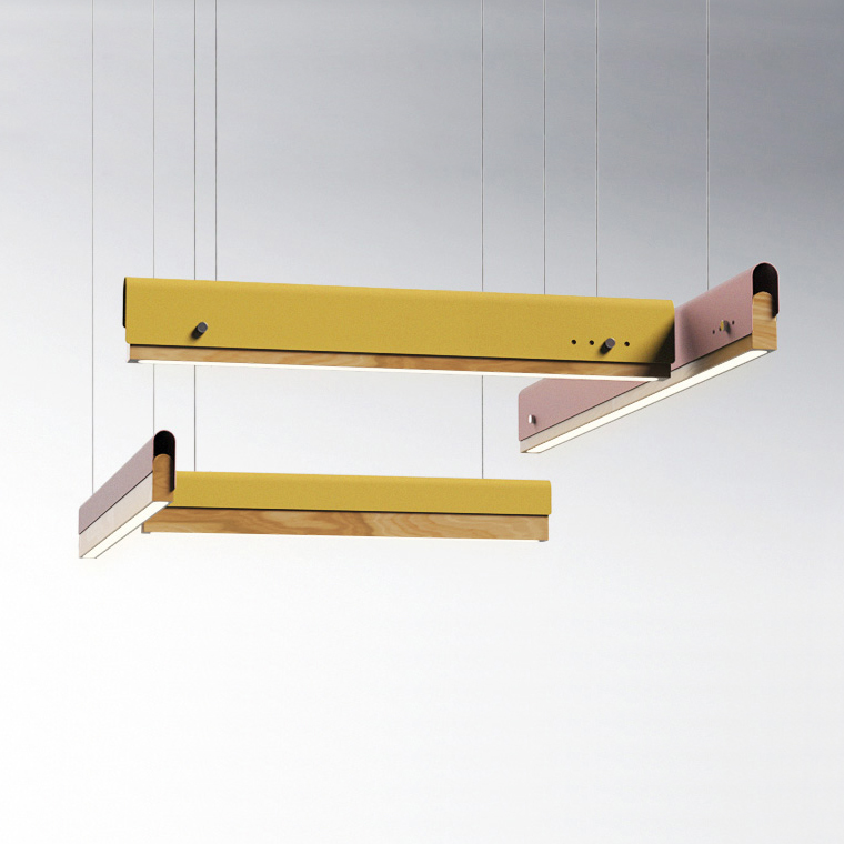 РЕЕЧНЫЙ ПОДВЕСНОЙ СВЕТИЛЬНИК BOOK 3 L120 Yellow by ImperiumLoft