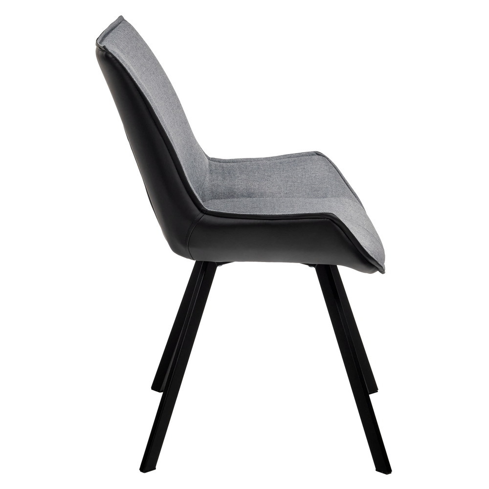 Стул Soft серо-голубой с чёрным, рогожка Bradex Home RF 0412