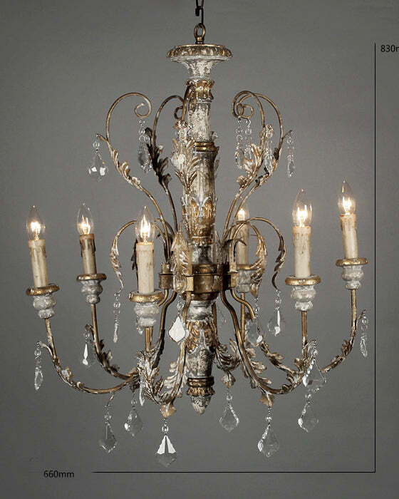 Люстра с шестью лампами Чизвик Louvre Home 10063-6D