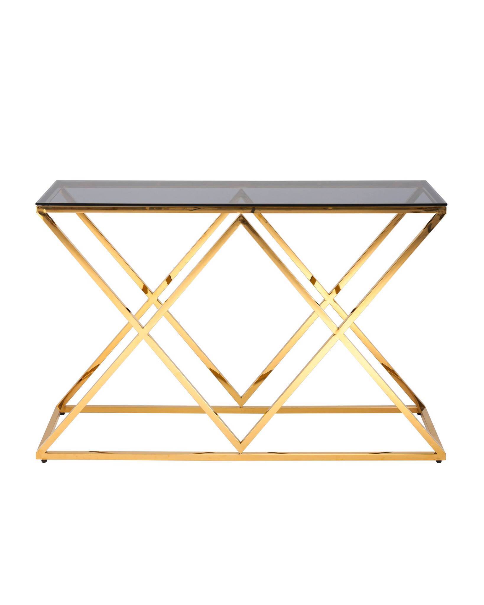 Консоль ИНСИГНИЯ 120*40 золото стекло smoke Stool Group