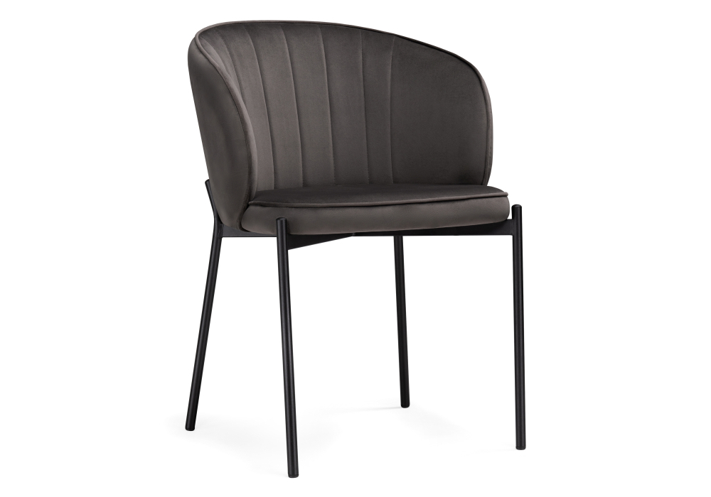 Стул Woodville Нейл серый / черный 528448